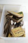 BOX OF MIXED VINTAGE DOOR HANDLES ETC