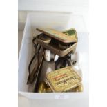 BOX OF MIXED VINTAGE DOOR HANDLES ETC