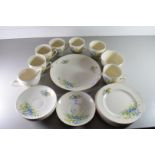 QTY OF GRENVILLE WARE FLORAL DECORATED TEA WARES