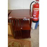 REPRODUCTION MAHOGANY FINISH REVOLVING BOOKCASE CABINET