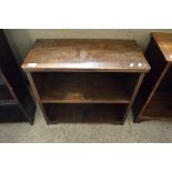 SMALL LOW OAK BOOKCASE, 61CM WIDE