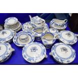 QTY OF BOOTHS AND ROYAL CAULDON DRAGON PATTERN TEA AND TABLE WARES