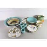 MIXED LOT COMPRISING VARIOUS POOLE POTTERY BOWLS, EGG CUPS ETC