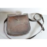 VINTAGE LEATHER MILKMANS BAG MARKED 'CCS DAIRY DEPT'