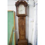 WOOLMER, REEPHAM, A GEORGE III AND LATER OAK LONGCASE CLOCK WITH PAINTED FACE AND 8-DAY MOVEMENT