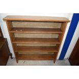 HARDWOOD FOUR SHELF BOOKCASE, 98CM WIDE