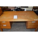 LIGHT OAK OFFICE DESK, 137CM WIDE