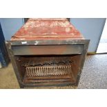 LARGE CAST IRON WOOD BURNER/BACK BOILER WITH FIRE BASKET