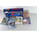 MIXED LOT OF MODEL AIRCRAFT TO INCLUDE CORGI AND MATCHBOX 'THE SKYBUSTERS' SET ETC
