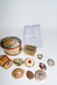 Ralph W Cowan memorial porcelain rosary box etc