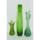 Three Swedish Art glass vases