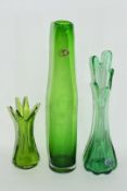 Three Swedish Art glass vases