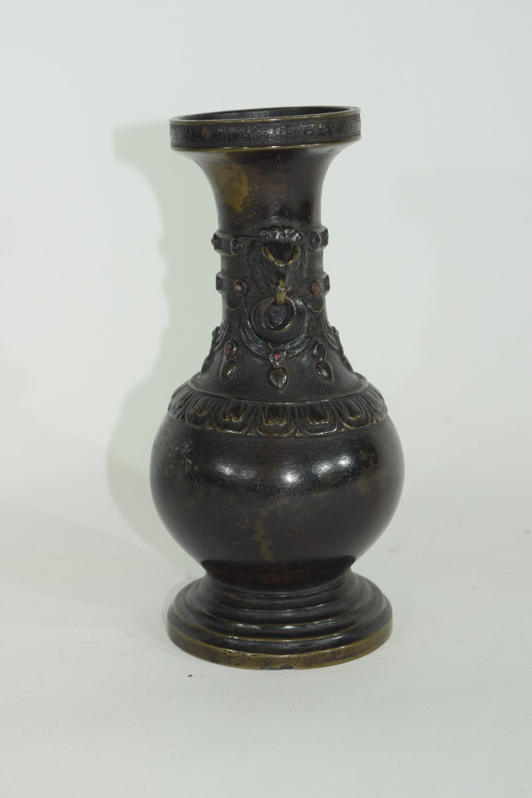 Oriental bronze vase - Image 4 of 6