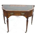 Late 19th century walnut veneered writing desk