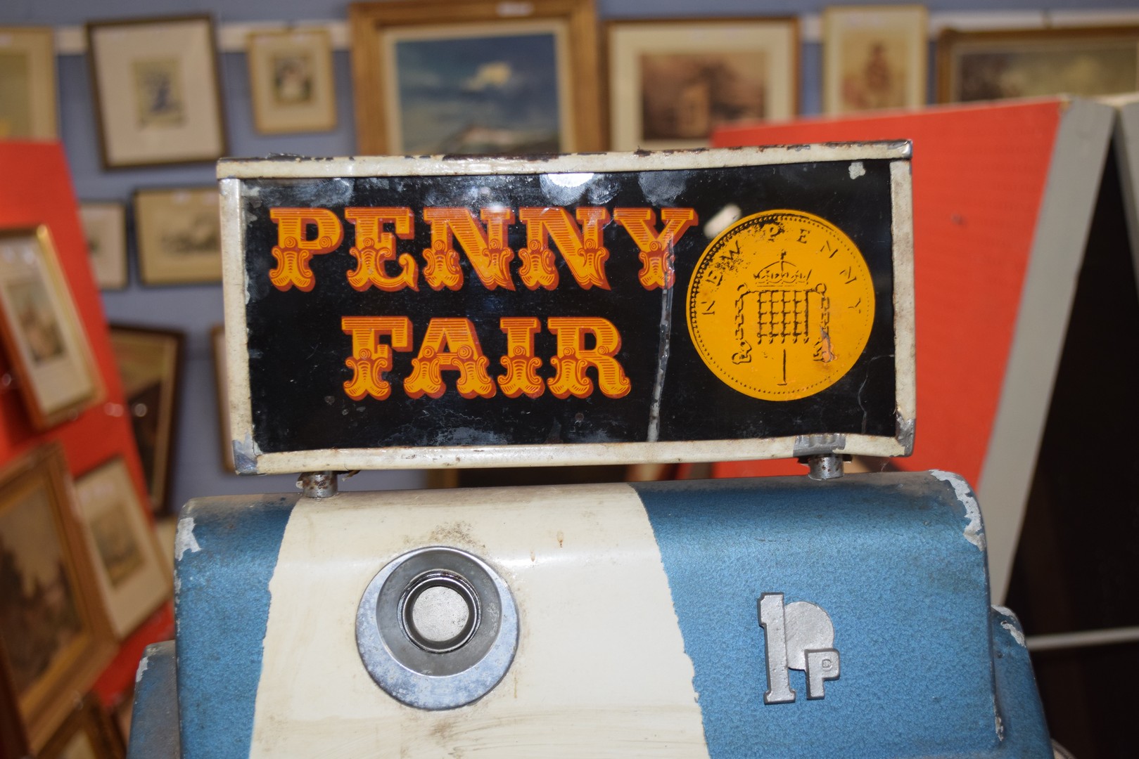 Vintage penny fair one armed bandit fruit machine, 79cm high Condition: - Image 3 of 7