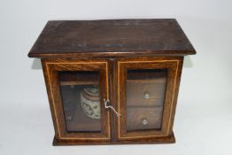 Late 19th century oak smokers cabinet