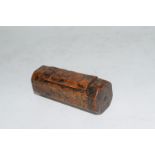 19th century burr wood snuff box