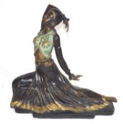 Large and impressive bronze cast model of a Far Eastern, possibly Balinese, dancer,early to mid 20th