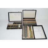 Collection of various microscope slides