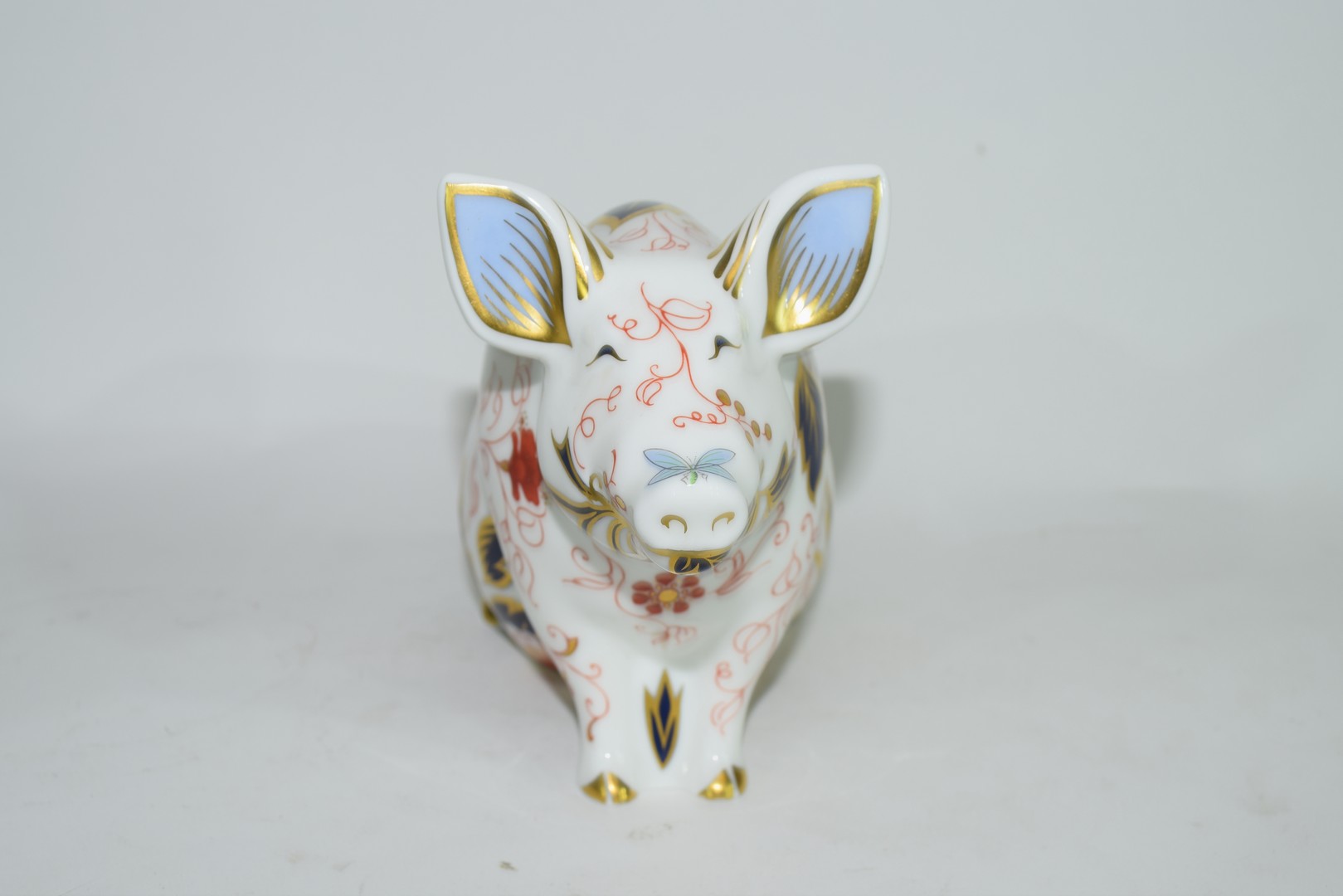 Large Royal Crown Derby pig money box - Image 4 of 5