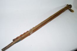 Three mixed walking sticks to include a horn handled