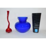 Three Swedish Art glass vases