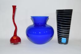 Three Swedish Art glass vases