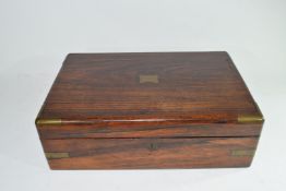 Late 19th century hardwood writing box