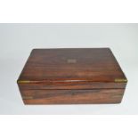 Late 19th century hardwood writing box