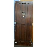 Large teak door made from salvaged wood from HMS Enchantress used by Winston Churchill.