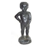 Bronze model of a boy Condition: Good used condition
