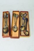 Three small boxes containing a quantity of collectors spoons