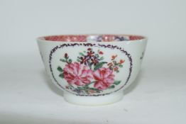 Continental porcelain cup and saucer decorated in Meissen style