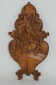 Small Oriental wooden plaque