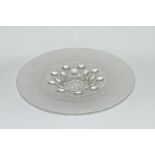 Large glass charger in Lalique style,