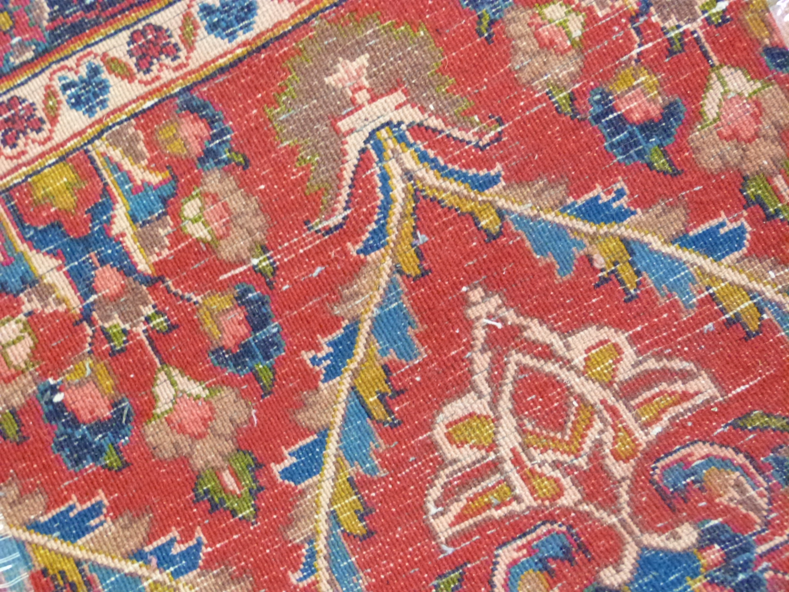 Large red ground Persian Kashan Runner, with all-over floral pattern 397cm x 93cm approximately No - Image 6 of 6