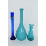 Three Art glass vases