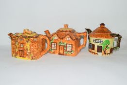 Group of mid-20th century cottage style tea pots