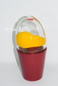 An unusual egg shaped Murano vase