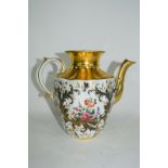 Continental porcelain tea pot and cover, probably Paris