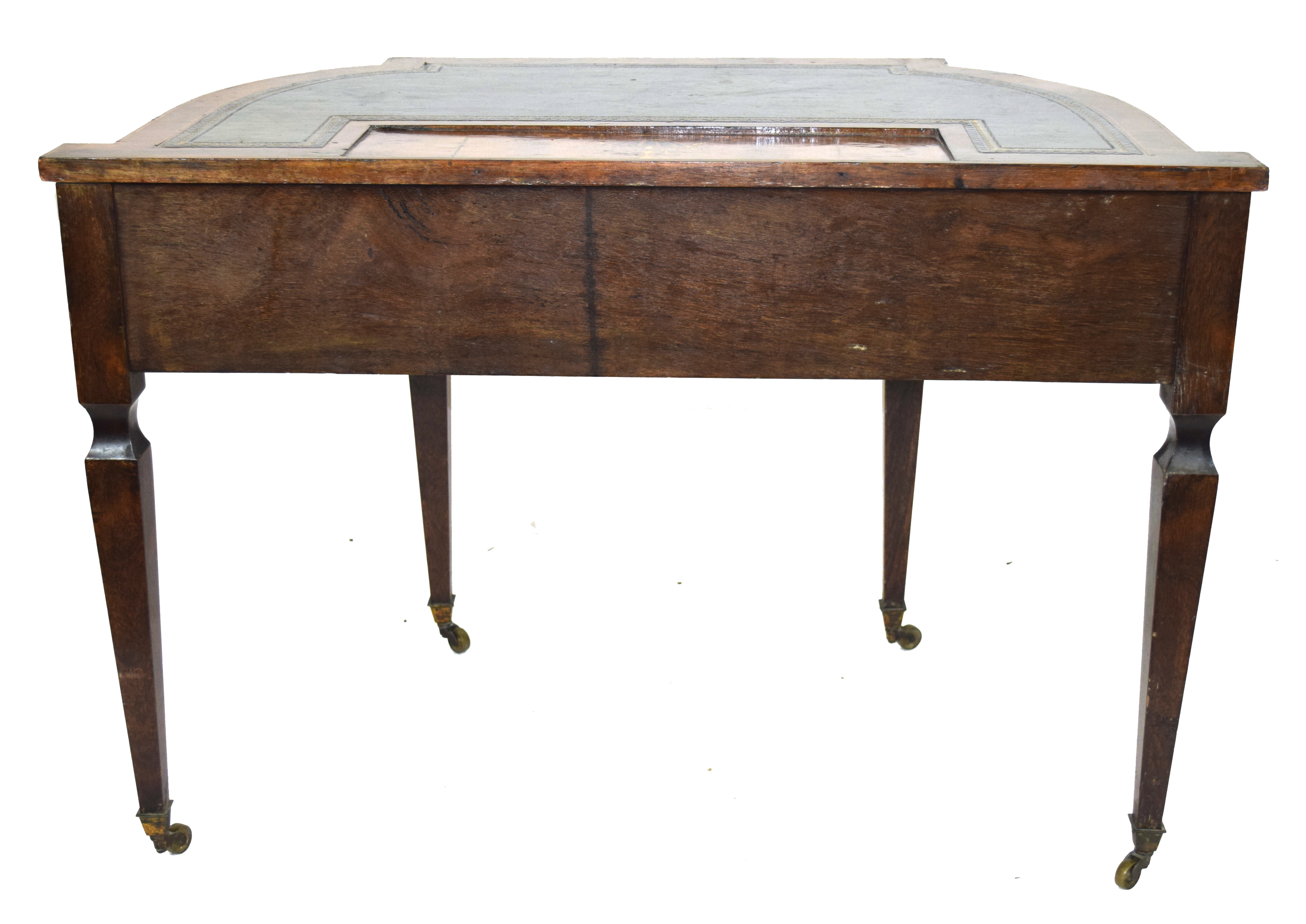 Late 19th century walnut veneered writing desk - Image 8 of 8