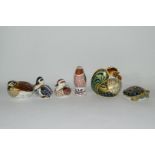 Group of Royal Crown Derby paperweights