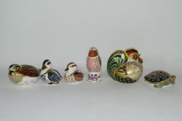 Group of Royal Crown Derby paperweights