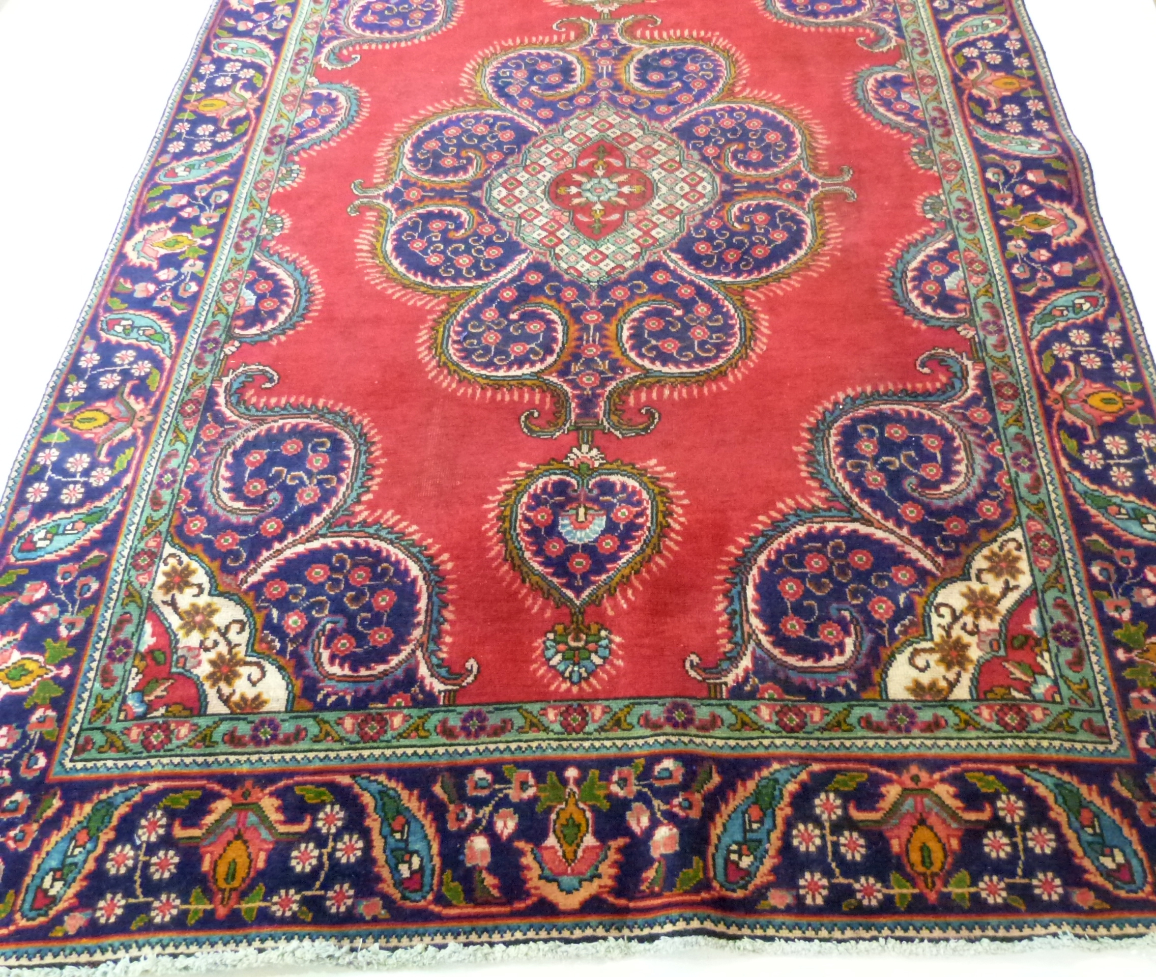 Deep ground thick pile Persian Narouan Carpet,decorated with various motifs & symbols 276cm x - Image 7 of 9