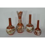Group of Japanese Kutani style vases