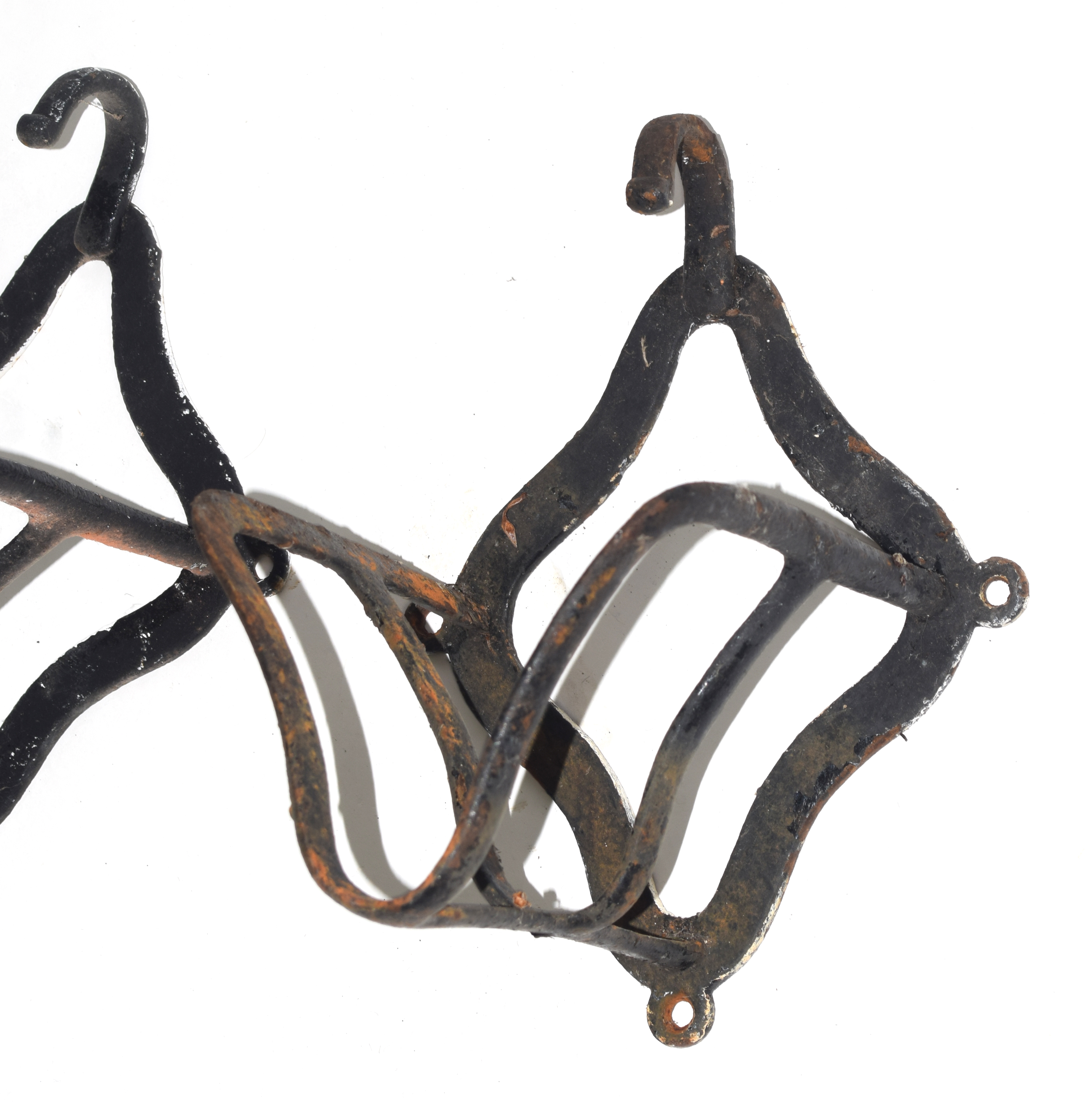 Four Victorian iron saddle racks, approx 30cm high - Image 2 of 4
