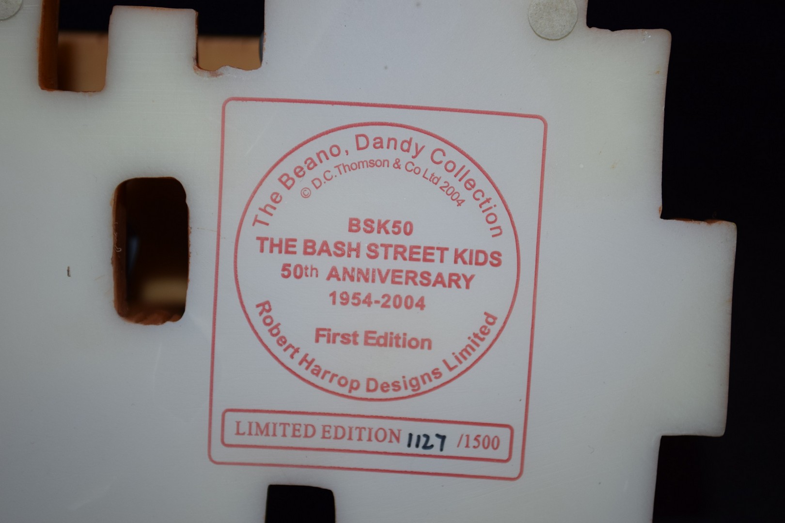 Boxed Robert Harrop Figure, Bash St kids 50th Anniv., year 2004, Ref BSK50 Nos.1127, 1123/1500 - Image 3 of 3