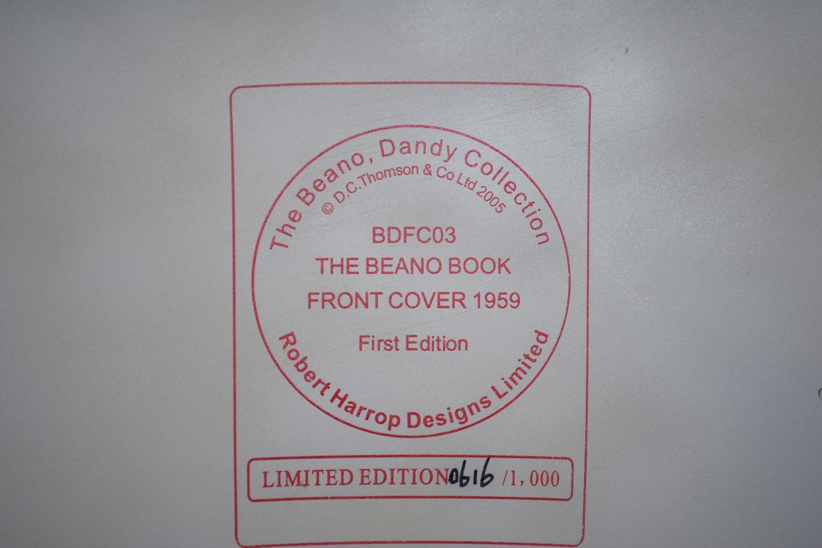 Boxed Robert Harrop Figure, Beano annual 1959, year 2005, Ref BDFC03 616/1000 - Image 3 of 3