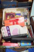 SMALL CASE CONTAINING SANCTUARY BODY LOTION, HOT WATER BOTTLE AND OTHER ITEMS