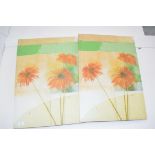 PAIR OF MODERN OLEOGRAPH PRINTS OF FLOWERS